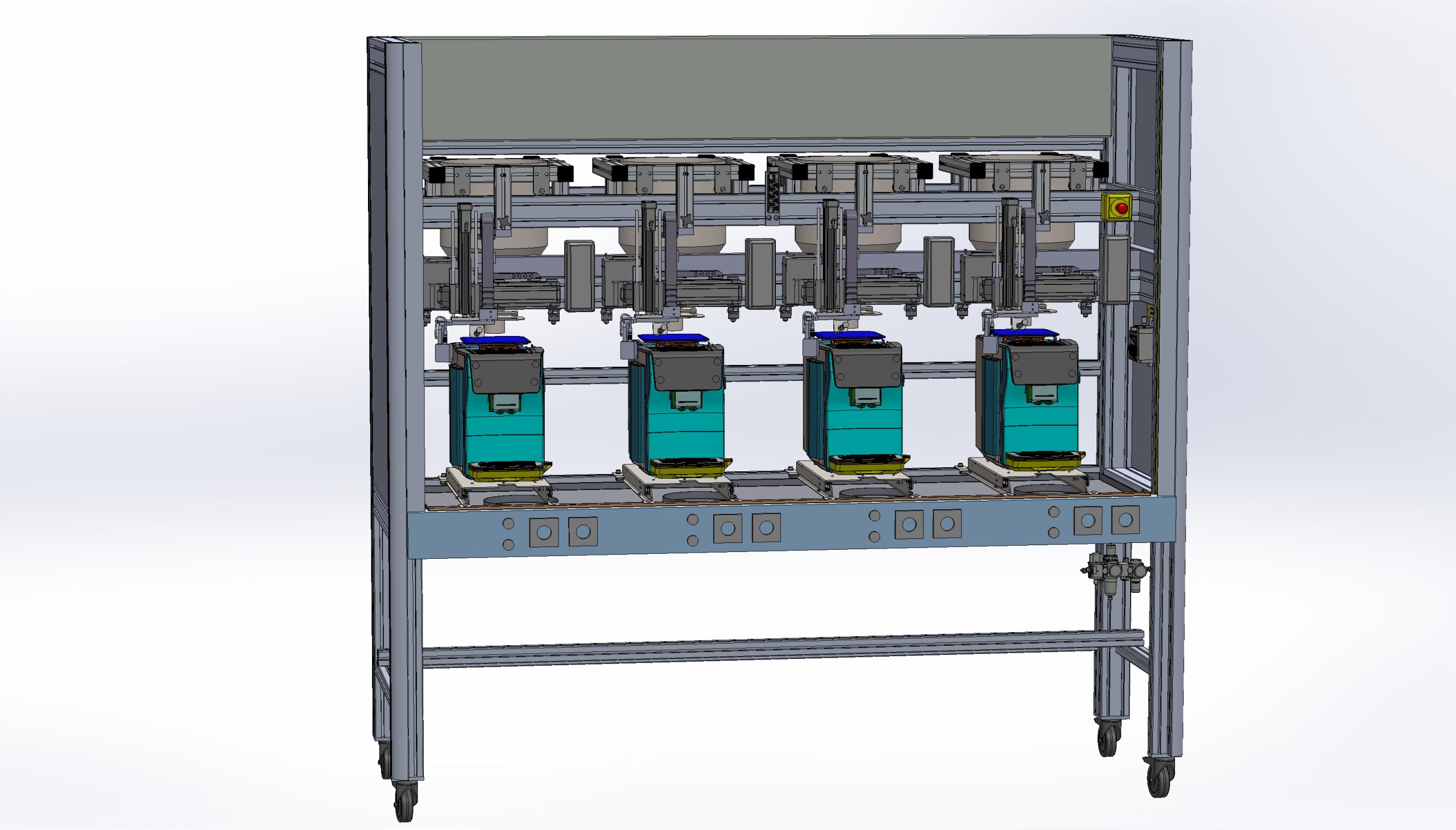 Naprava za testiranje kavnih aparatov
